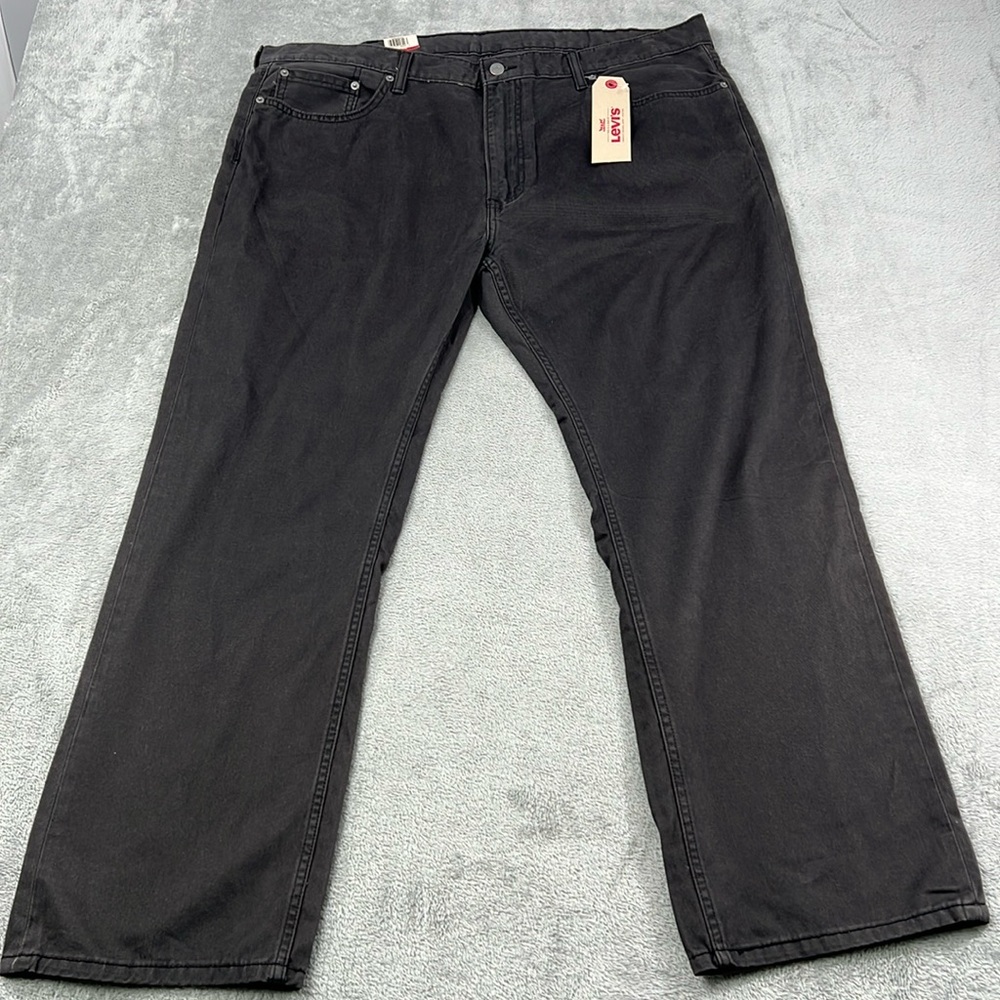 NEW Levi's 42x30 100% Cotton 559 Relaxed Fit Charcoal Gray Black Denim Jeans‎